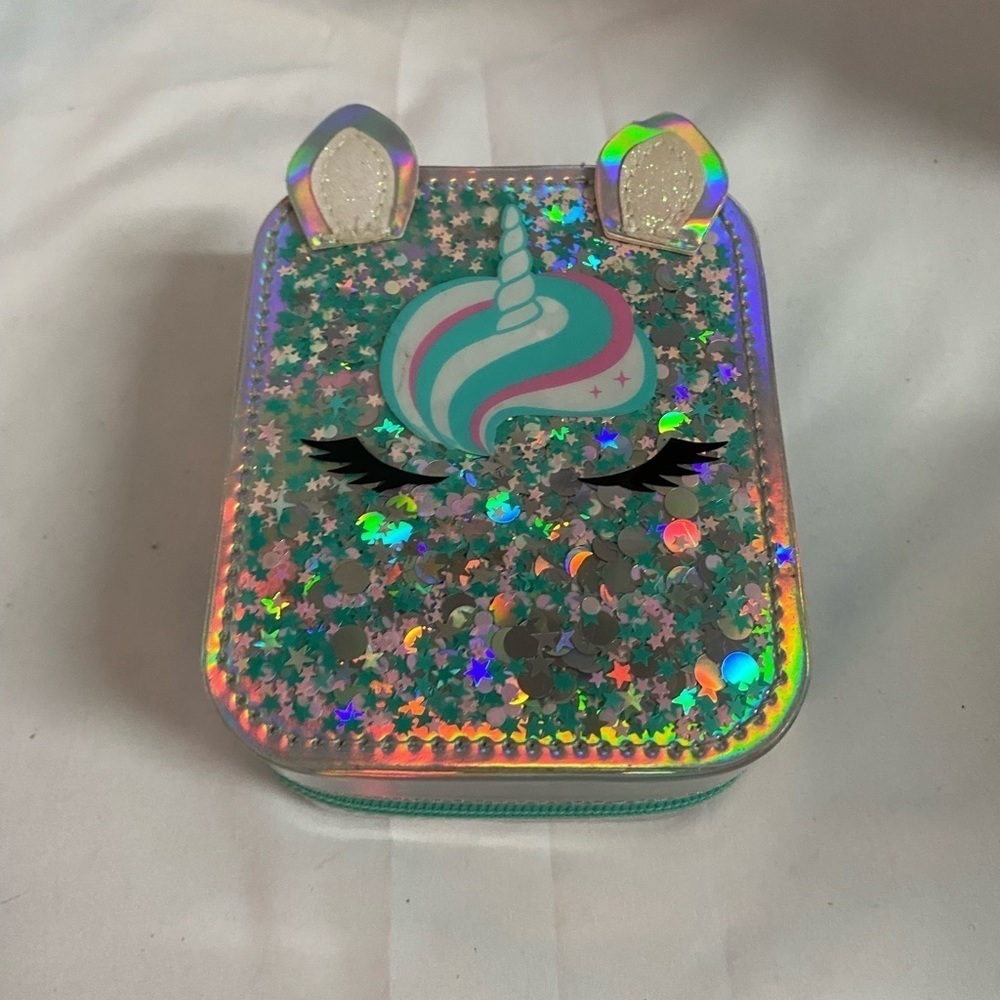 Justice Unicorn Jewelry zipper box (FH)